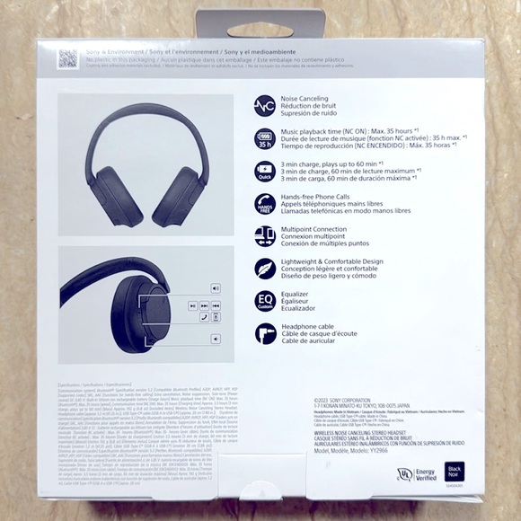 NWT Sony - WHCH720N Wireless Noise Canceling Headphones - Black - Picture 7 of 10